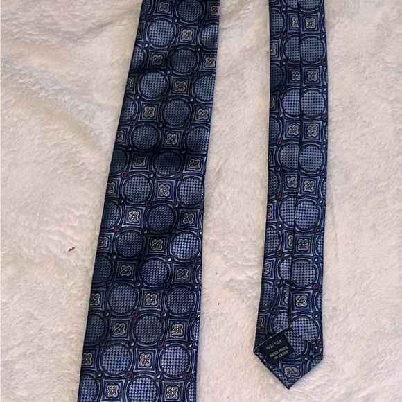 Blue tie, one size, blue color with red dots - Picture 4 of 8